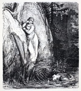 Nixes, fra The World Guide to Gnomes, Fairies, Elves and Other Little People af Thomas Keightley (1789-1872) Udgivet 1880, (BW Engraving) af American School