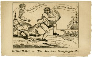 Ograbme, eller The American-Snapping Turtle, 1808 af American School