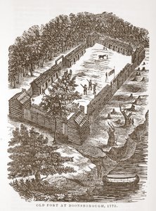 Old Fort i Boonsborough, 1775 af American School