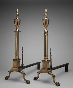 Et par Andirons af American School