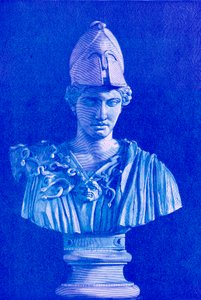 Pallas Athene, illustration fra History of Greece af Victor Duruy, udgivet 1890 (digitalt forbedret billede)