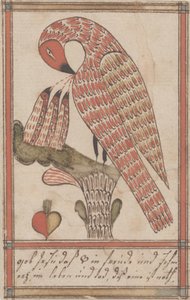 Pelican in its Piety, ca. 1800 (blæk & wc på papir) af American School