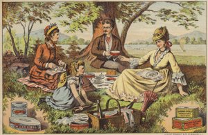 Picnic ved vandet, nyder dåsefisk af American School