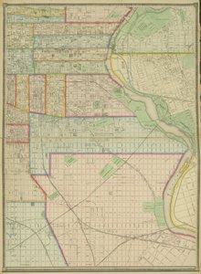 Tavle 5, kort over hele den inkorporerede by Philadelphia, 1867 af American School