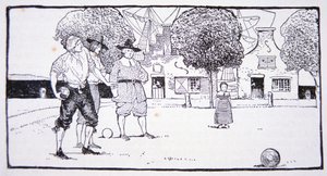 Spillefade i New Amsterdam i det 17. århundrede (litografi) af American School