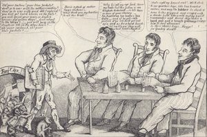 Politisk tegneserie på tærsklen til krigen i 1812, ca. 1812 (litho) af American School