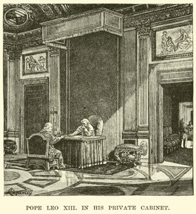 Pave Leo XIII, i sit private kabinet af American School