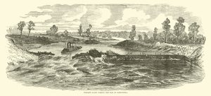 Portørers flåde passerer dæmningen ved Alexandria, maj 1864 af American School