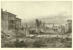Del af Charleston udsat for ilden fra den føderale flåde, august 1863 af American School