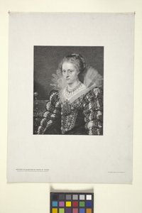 Portræt af Jacquelin De Cordes (blæk) af American School