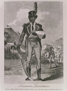 Portræt af Francois Dominique Toussaint-Louverture (ca. 1743-1803) (gravering) af American School