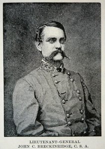 Portræt af generalløjtnant John Breckinridge (litho) af American School