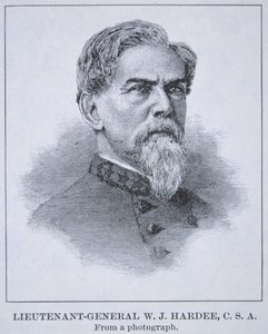 Portræt af generalløjtnant W.J. Hardee (1815-73) (litho) af American School