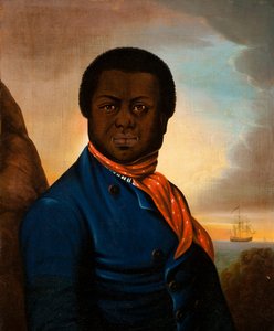 Portræt af en sømand (Paul Cuffe?), ca. 1800 af American School