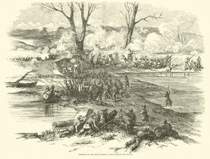 Stillingen af det sjette Missouri efter at have krydset Bayou, december 1862 af American School