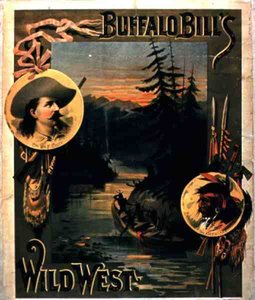 Plakat med reklame for "Buffalo Bill