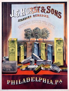 Plakatannoncering J.E. Hurst & Sons Standard Remedies - Brighter Hours will Come