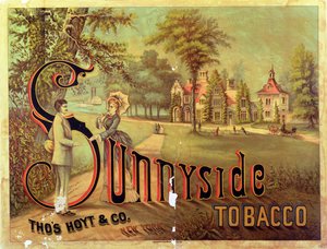 Plakat, der reklamerer for Sunnyside Tobacco