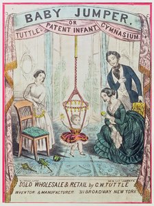Plakat, der reklamerer for Baby Jumper eller Tuttes Patent Infant Gym, udgivet af W.J. Dailey