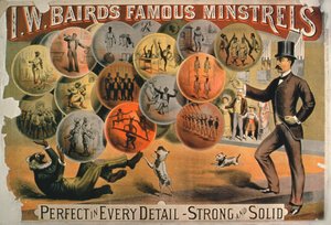 Plakat for I. W. Bairds Famous Minstrels
