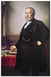 Præsident Benjamin Harrison (1833-1901) valgplakat af American School