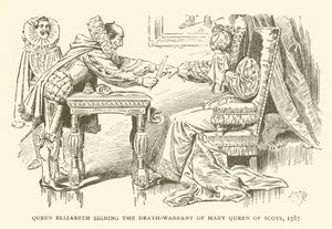 Dronning Elizabeth underskriver Mary Queen of Scots