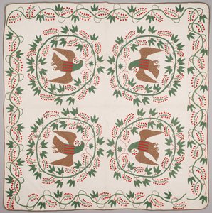 Dyne, ca. 1840-50 (appliceret bomuld) af American School