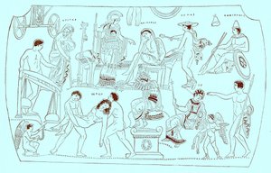 Hektors løsesum, illustration fra History of Greece af Victor Duruy, udgivet 1890 (digitalt forbedret billede) af American School