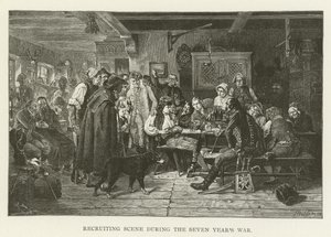Rekrutteringsscene under Syvårskrigen af American School