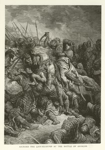 Richard Løvehjertet i slaget ved Ascalon, 1192 af American School
