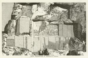 Rock Inscription of Behistun, Persien af American School