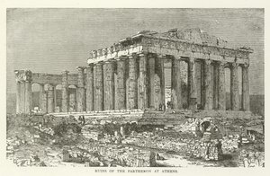 Ruinerne af Parthenon i Athen
