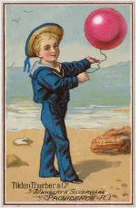 Sømandsdreng med rød ballon af American School