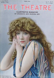 Sarah Bernhardt i rollen som troldkvinden, et skuespil af Sardou, forsideillustration af magasinet Teater, juni 1906 af American School