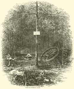 Scene af McPhersons død, juli 1864 af American School