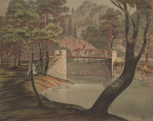 Scene på Wissahickon, ca. 1880 af American School