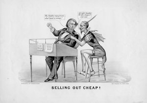 Udsolgt billigt!, udgivet af Currier & Ives, New York, ca. 1870 af American School