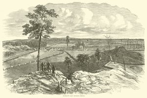 Shermans hær går ind i Resaca, maj 1864 af American School