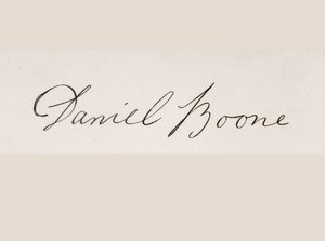 Underskrift af Daniel Boone af American School