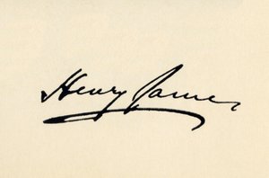 Underskrift af Henry James af American School