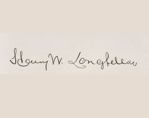 Underskrift af Henry Wadsworth Longfellow af American School