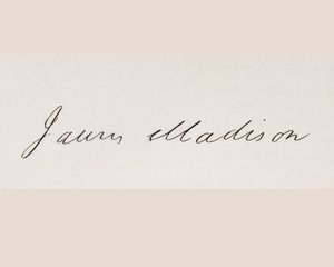 Signatur af James Madison af American School