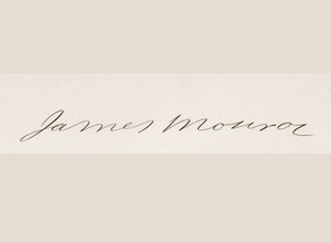 Signatur af James Monroe af American School