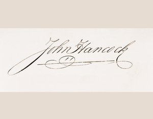 Signatur af John Hancock