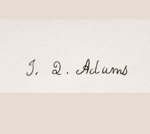 Signatur af John Quincy Adams af American School