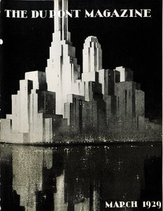 Skyskrabere, forside af DuPont Magazine, marts 1929 af American School