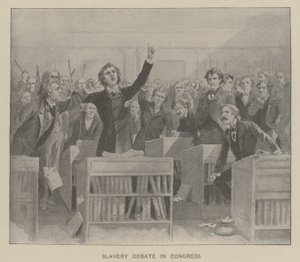 Slaveridebat i Kongressen (litografi) af American School