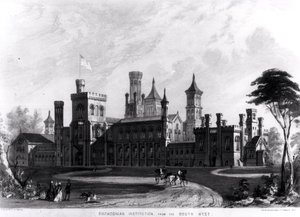 Smithsonian Institution fra det sydvestlige, fra 
