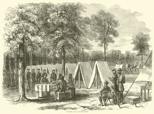 Soldater, der stemmer til præsident, september 1864 af American School