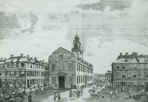 South West View af The Old State House, Boston, 1881 af American School